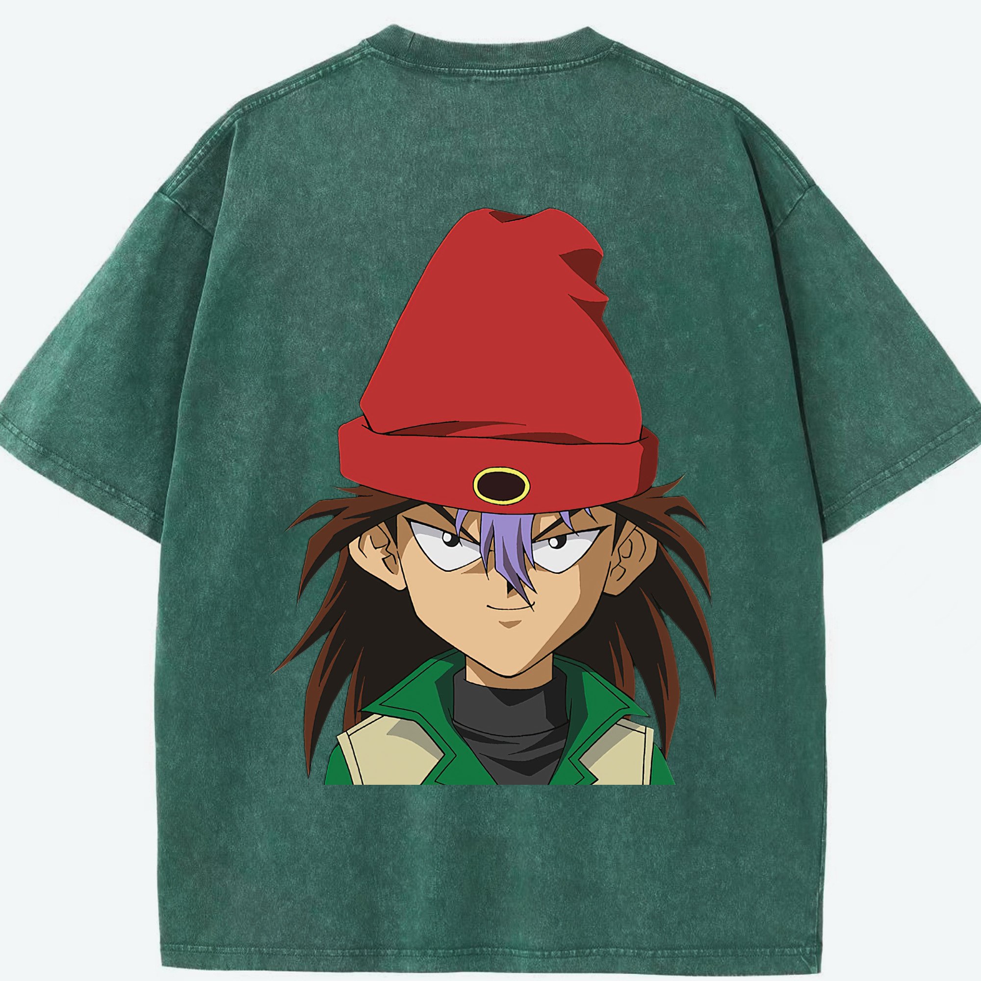 （画像用） 遊☆戯☆王 Yu-Gi-Oh! 綿100% ヴィンテージ風 半袖Tシャツ（背面プリント）